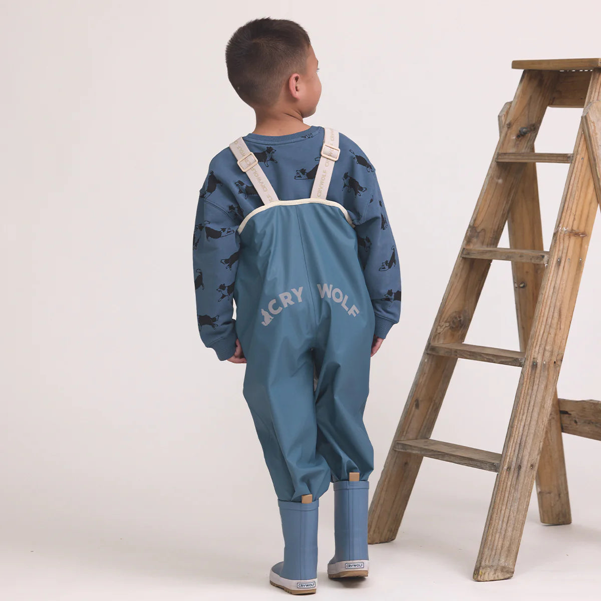 Crywolf Highland Blue kids rain boots pair