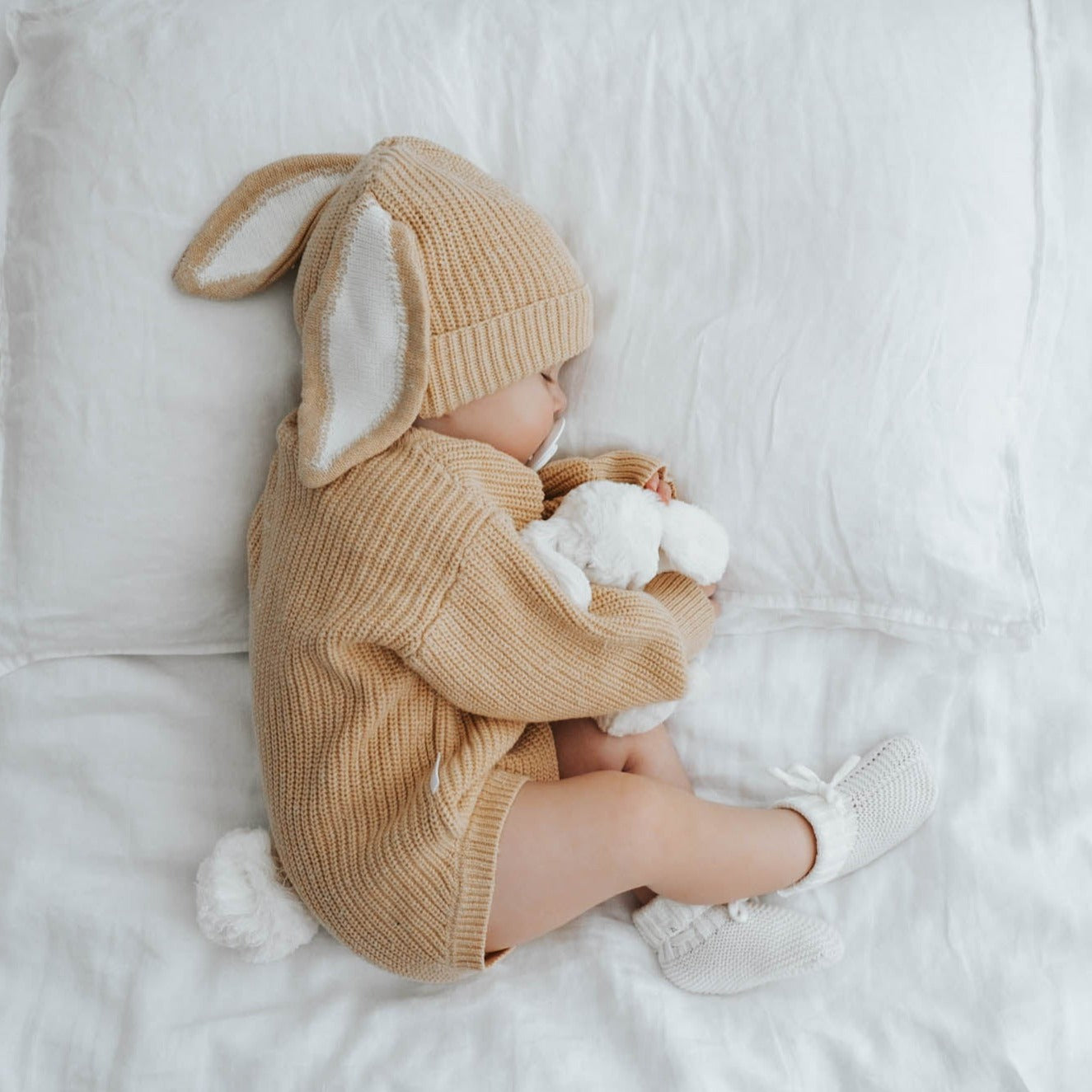 Ziggy Lou | Easter Bubble Romper | Sand Fleck | White Fox & Co