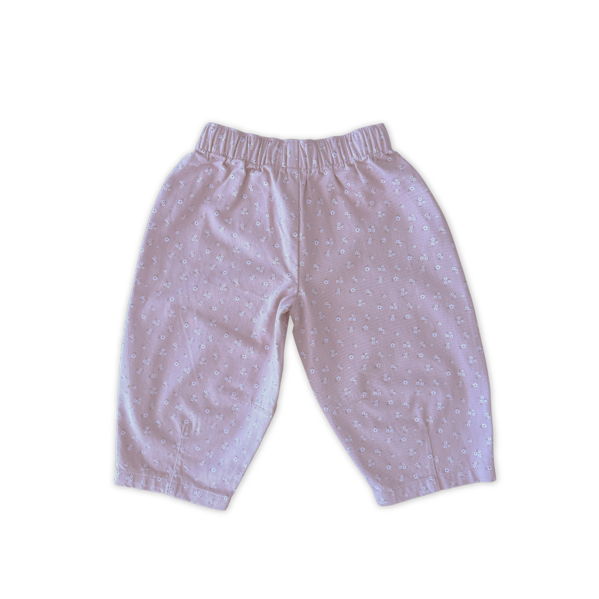 Grown organic cotton kids denim pant posy print detail