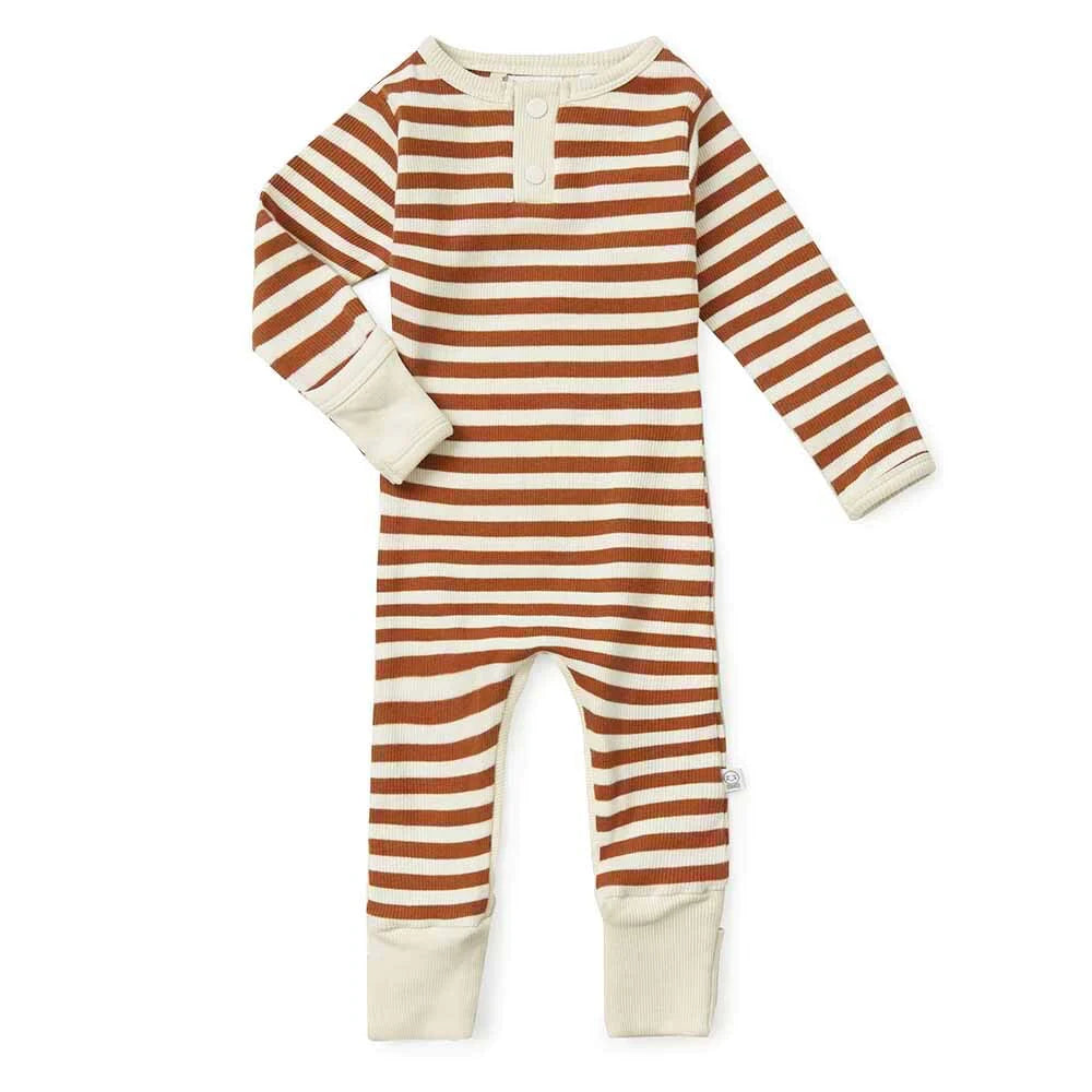 Snuggle Hunny | Biscuit Stripe | Growsuit | White Fox & Co