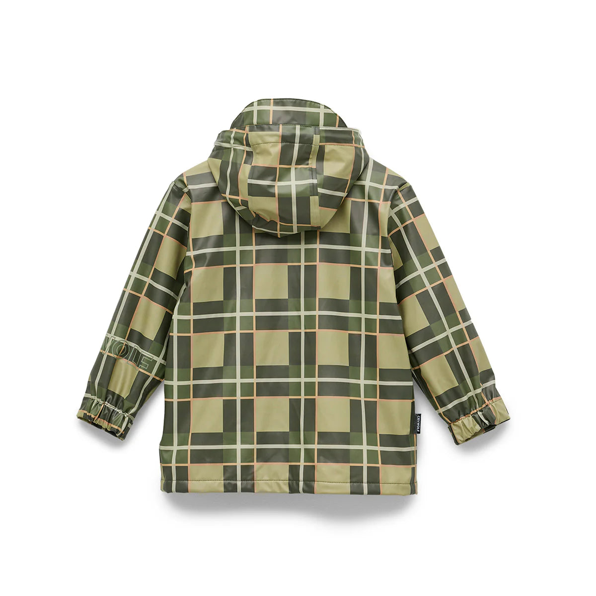 Crywolf Field Plaid waterproof kids jacket back view