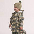 Crywolf Field Plaid jacket on model front view