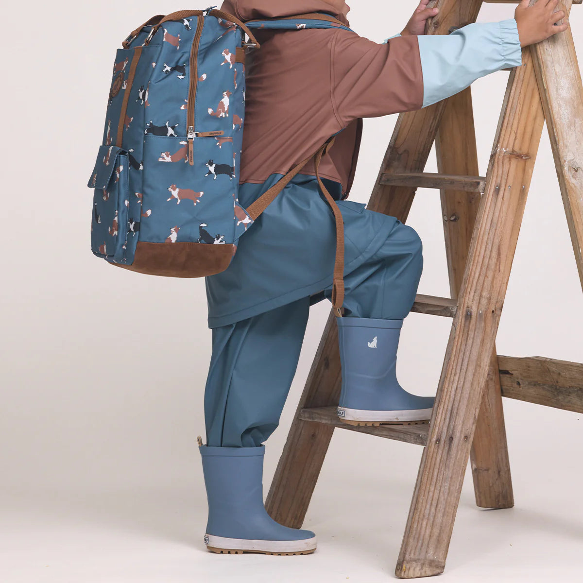 Crywolf Rain Boots Highland Blue side view