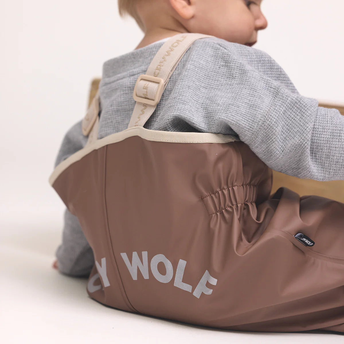 Crywolf Baby Wander Overall Pinecone on model back view