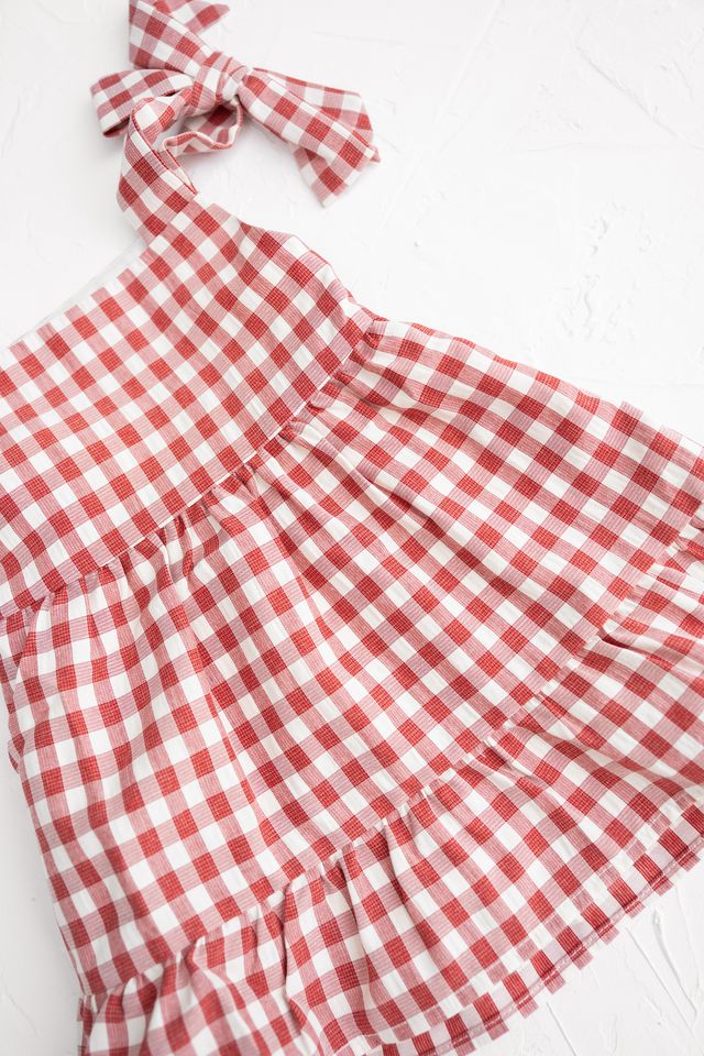 Cinnamon Baby girls gingham dress – soft cotton pre-order at White Fox & Co New Zealand