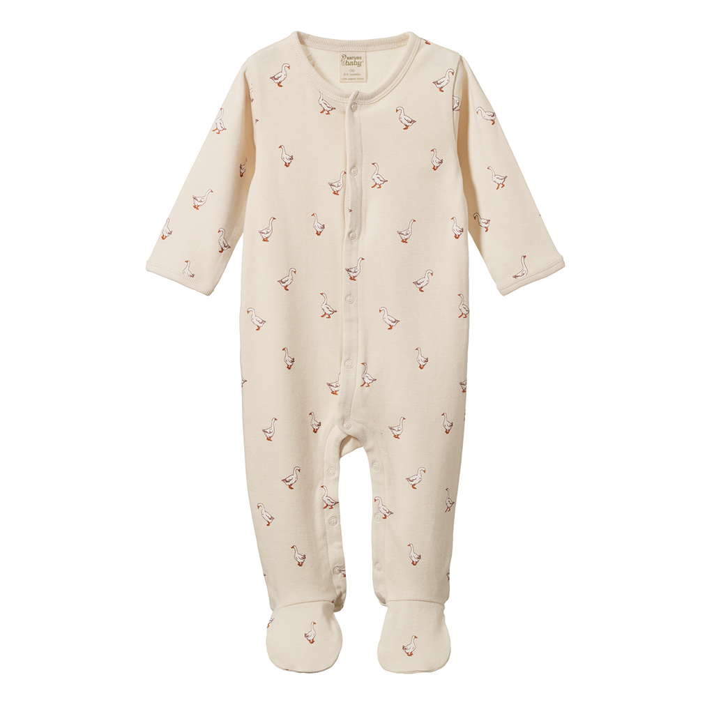 Nature Baby | Stretch & Grow | Goose Print | White Fox & Co