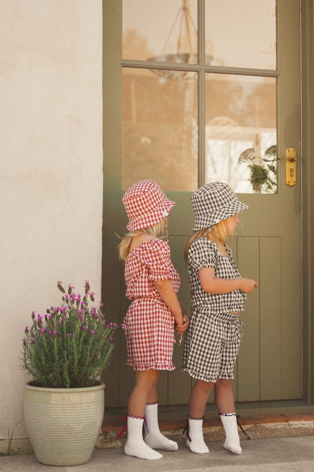 Soft cotton Cinnamon Baby Ruffle Top for girls – pre-order October 2025 at White Fox & Co NZ