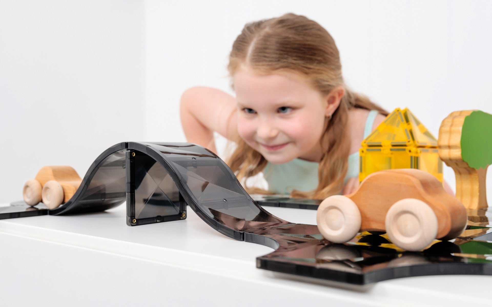 Connetix Creative Roads Pack – 48 Piece Magnetic Tile Set | White Fox & Co