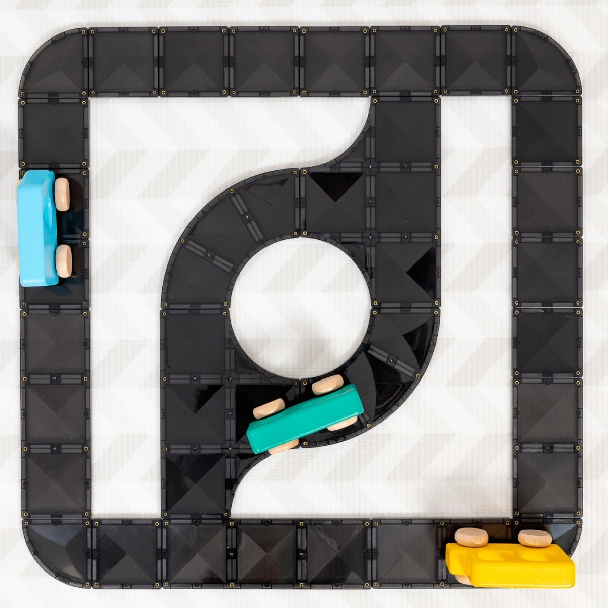 Connetix Creative Roads Pack – 48 Piece Magnetic Tile Set | White Fox & Co