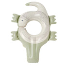 Sunnylife Cookie the Croc kiddy float pool ring in khaki and cream with 3D googly eyes