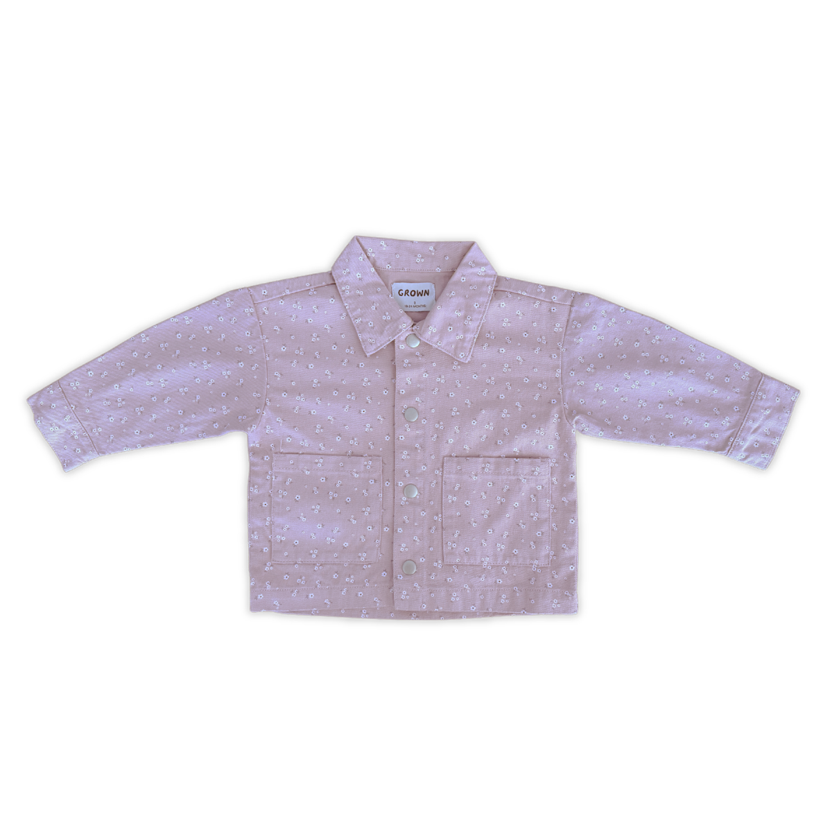 Grown Organic Bloom Denim Shirt Jacket kids NZ