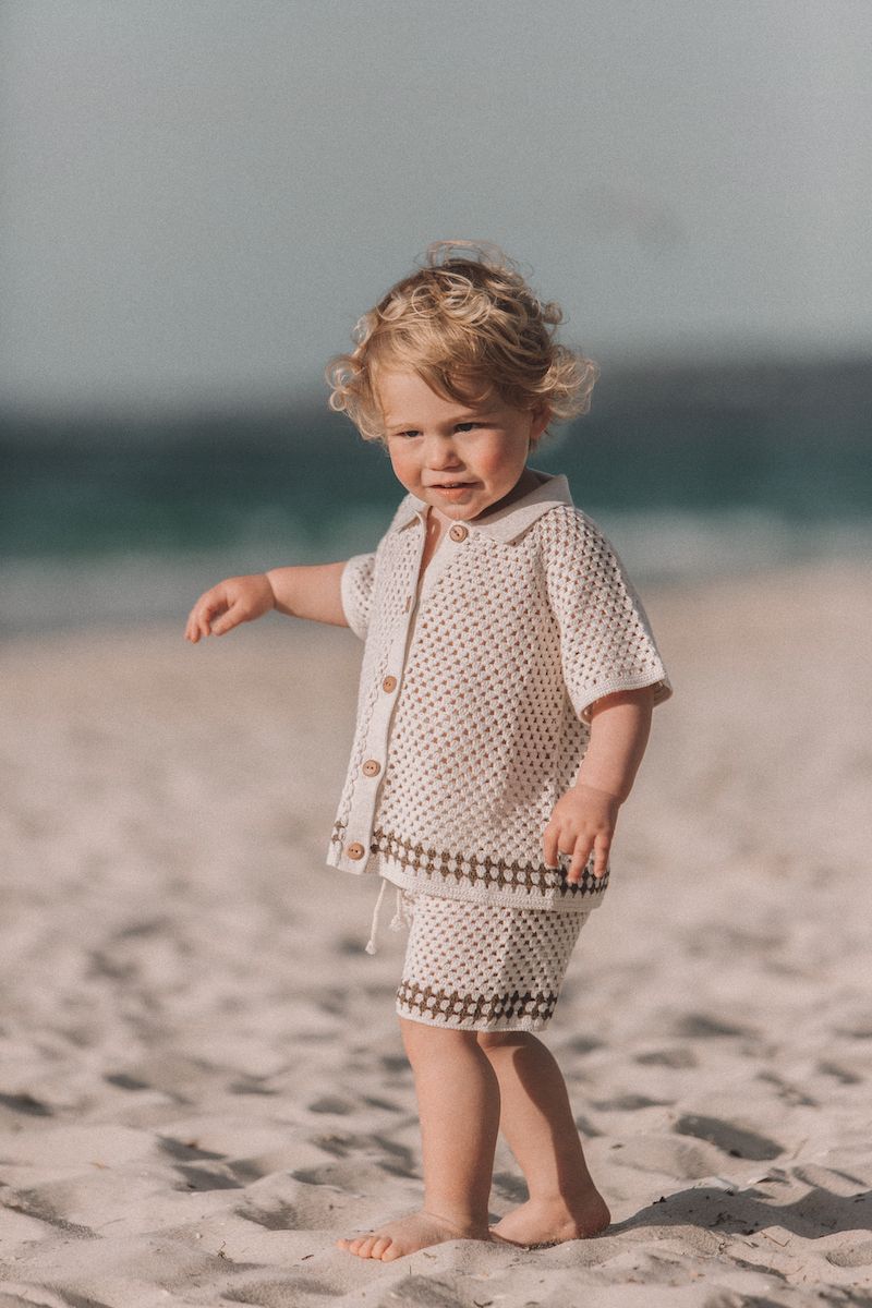 Grown | Crochet Shorts in Coconut | White Fox & Co