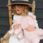 Close up of Big Poppy the Pig Nana Huchy plush details