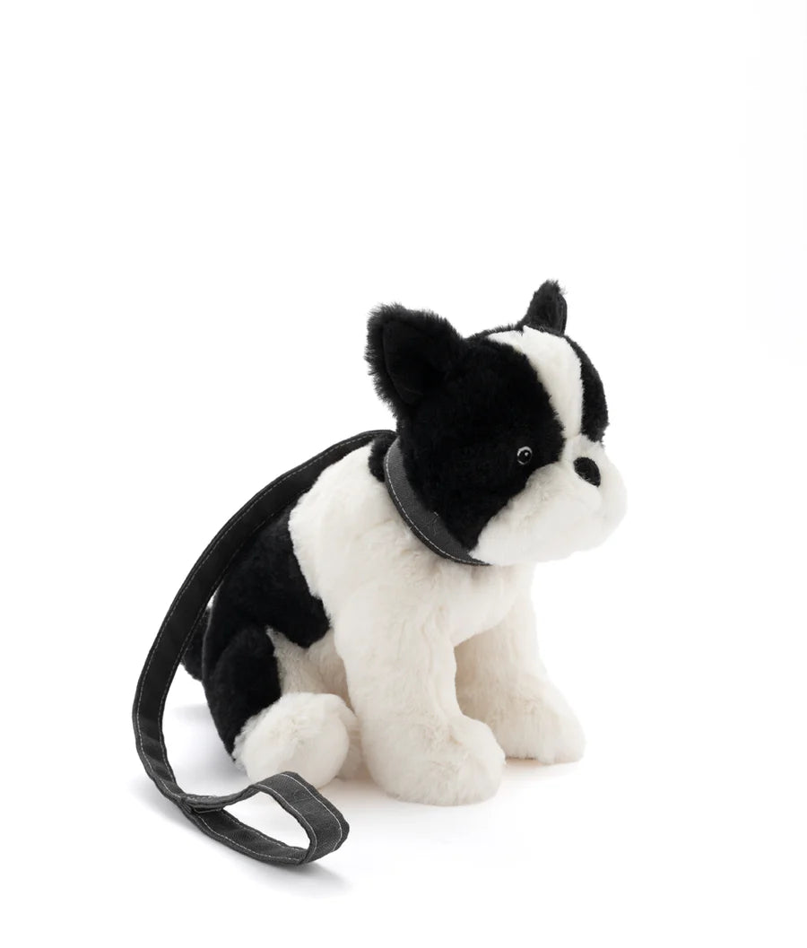 Bruce the Bulldog plush toy by Nana Huchy, black and white soft toy 30cm 
