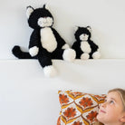 Checkers the Kitten black soft toy by Nana Huchy – side view