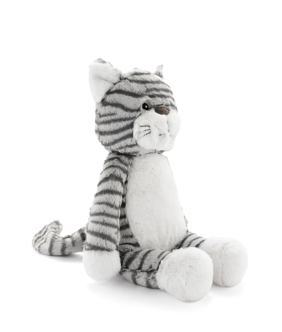 Chloe the Cat plush toy by Nana Huchy, grey soft toy 30cm with embroidered details. 