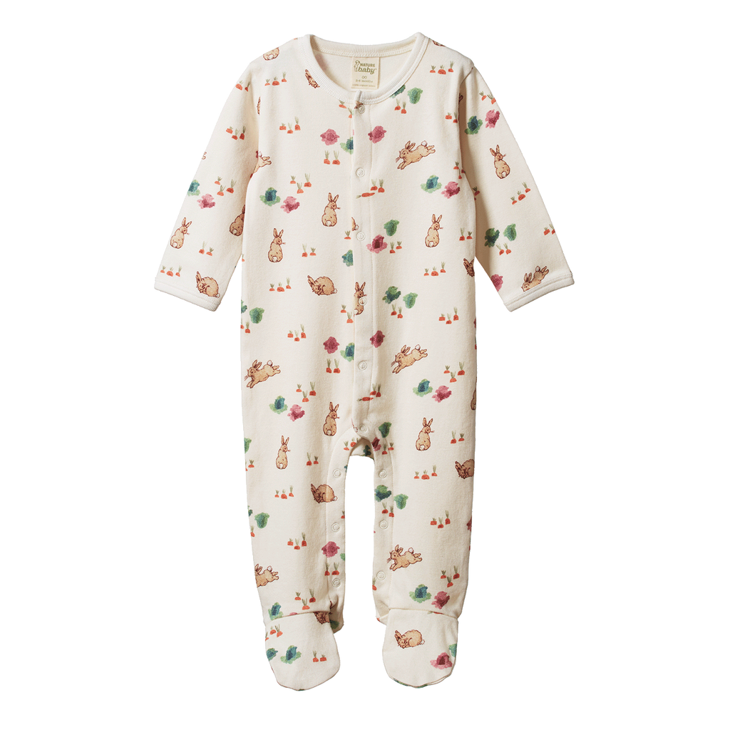 Nature Baby | Country Bunny Print | Stretch & Grow | White Fox & Co