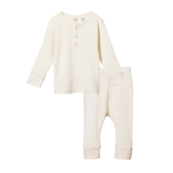 Nature Baby 2pc Pointelle Pyjamas | White Fox & Co