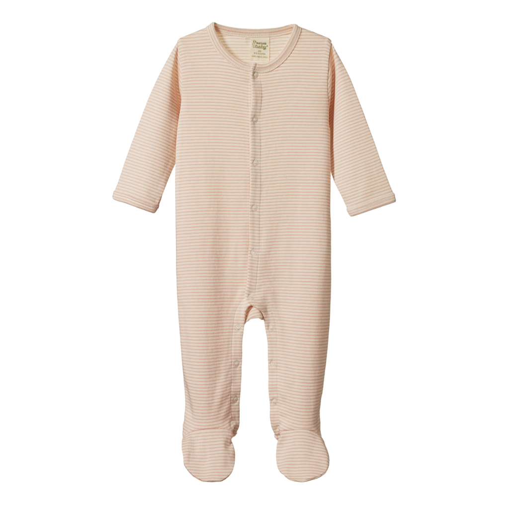 Nature baby | rose Dust Pinstripe | Stretch and Grow | White Fox & Co