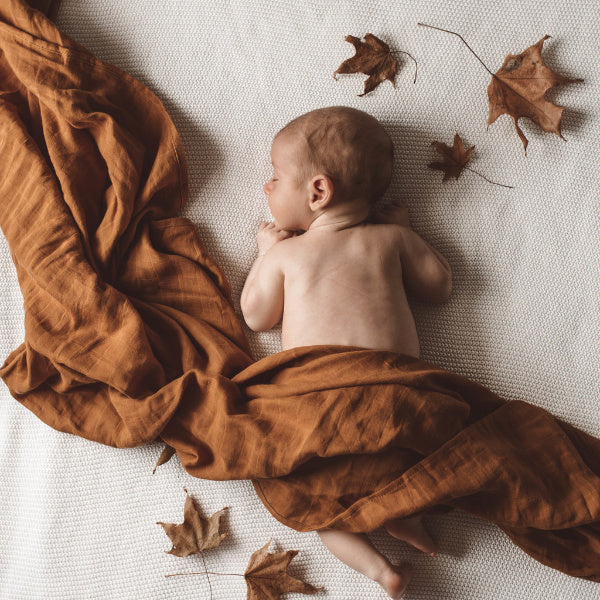 Snuggle Hunny Kids | Organic Muslin Wrap | Bronze | White Fox & Co